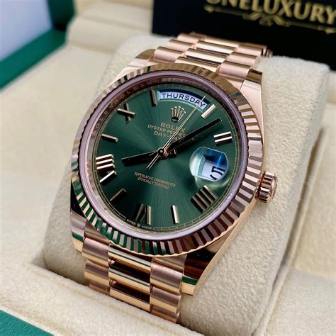 rolex date green|Rolex day date 40 prices.